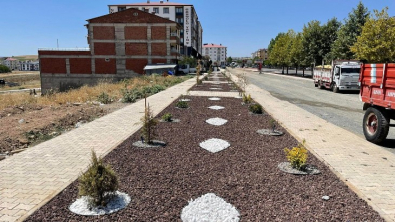 BİNGÖL CADDESİ ÜZERİNDE ÇEVRE DÜZENLEME VE YOL ÇALIŞMALARIMIZ DEVAM EDİYOR