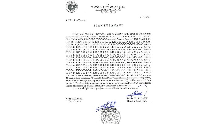 İLÇEMİZİN İMAR PLANI ÇALIŞMALARI TAMAMLANDI